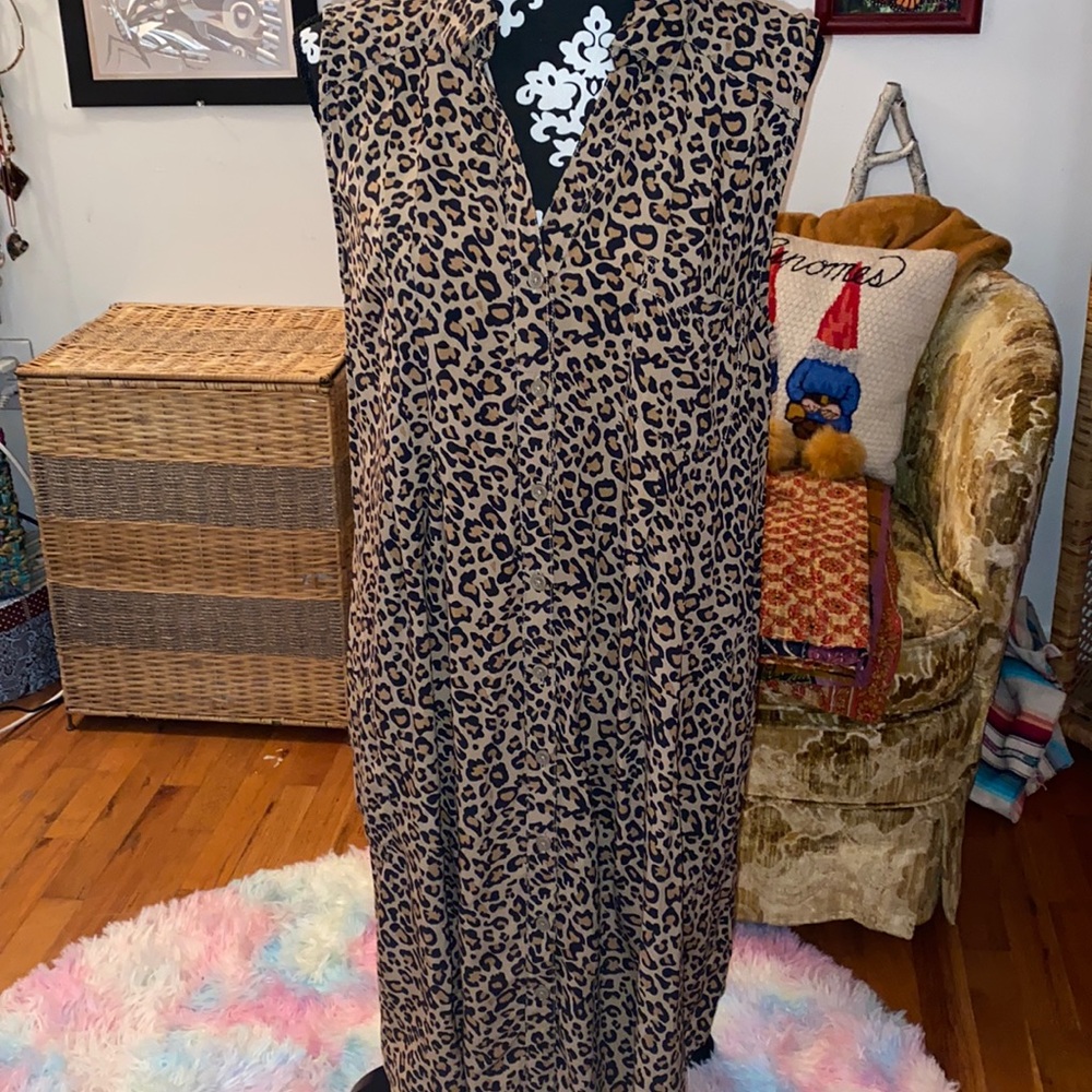 Leopard 🐆 print dress, tunic style with pockets